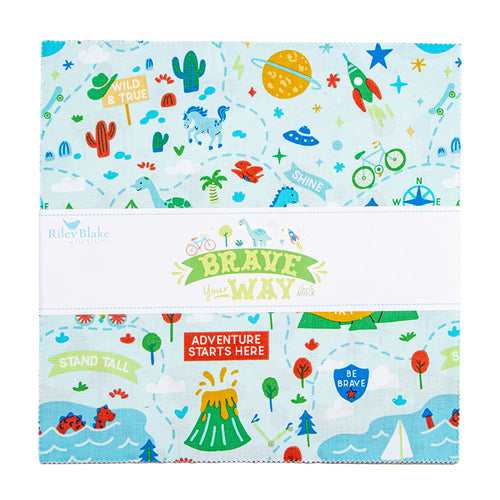 Brave Your Way 10" Stacker by Cayla Naylor – Riley Blake Designs (42 pieces)