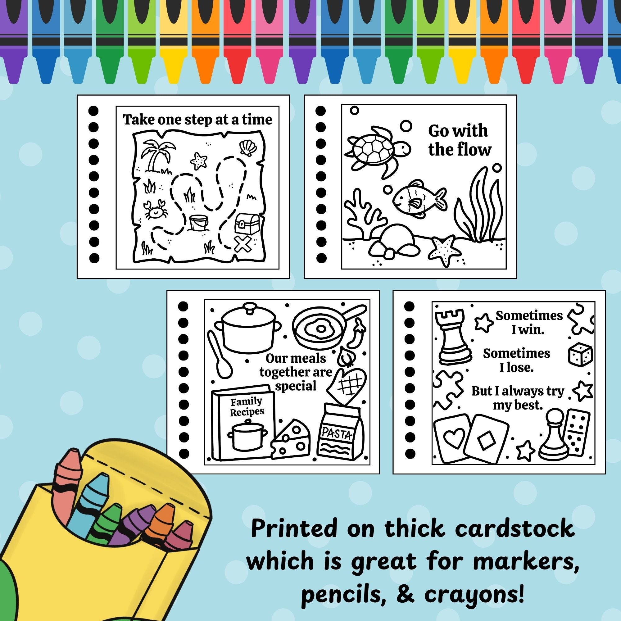 Mini Encouraging Coloring Book for Kids (4" x 4.5")