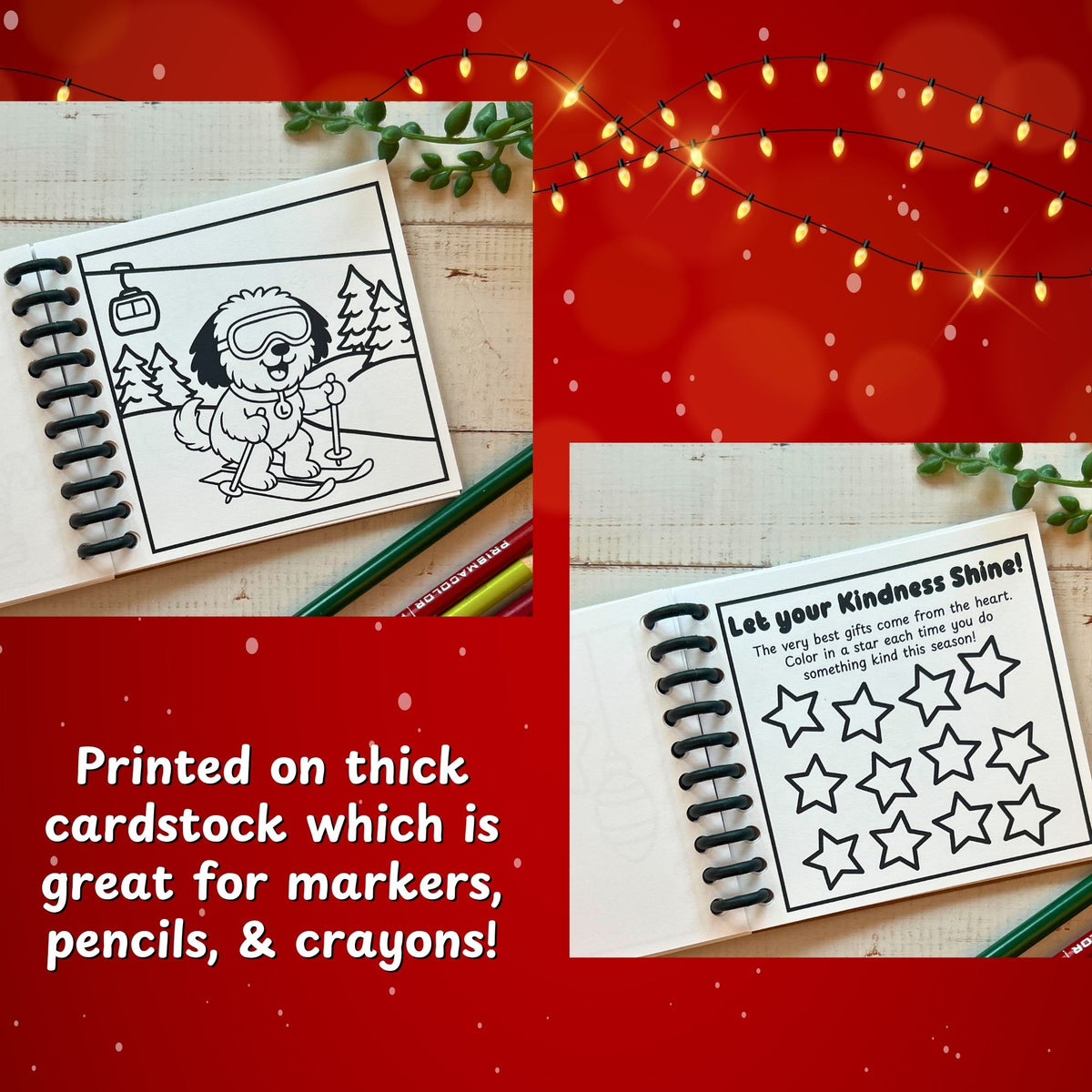 Mini Christmas Coloring & Activity Book for Kids (4" x 4.5")