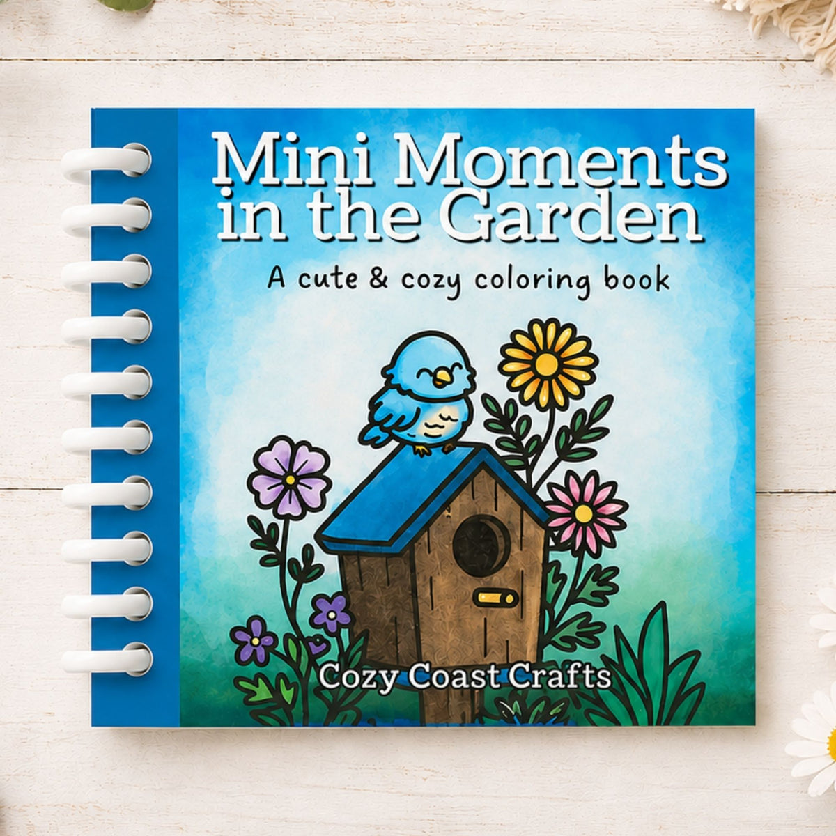 Mini Garden-Themed Coloring Book (4" x 4.5")