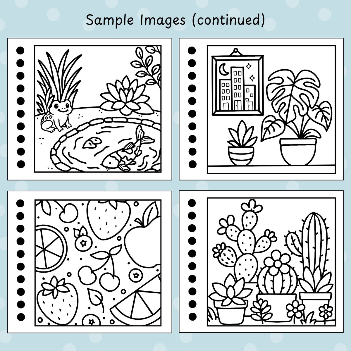 Mini Garden-Themed Coloring Book (4" x 4.5")