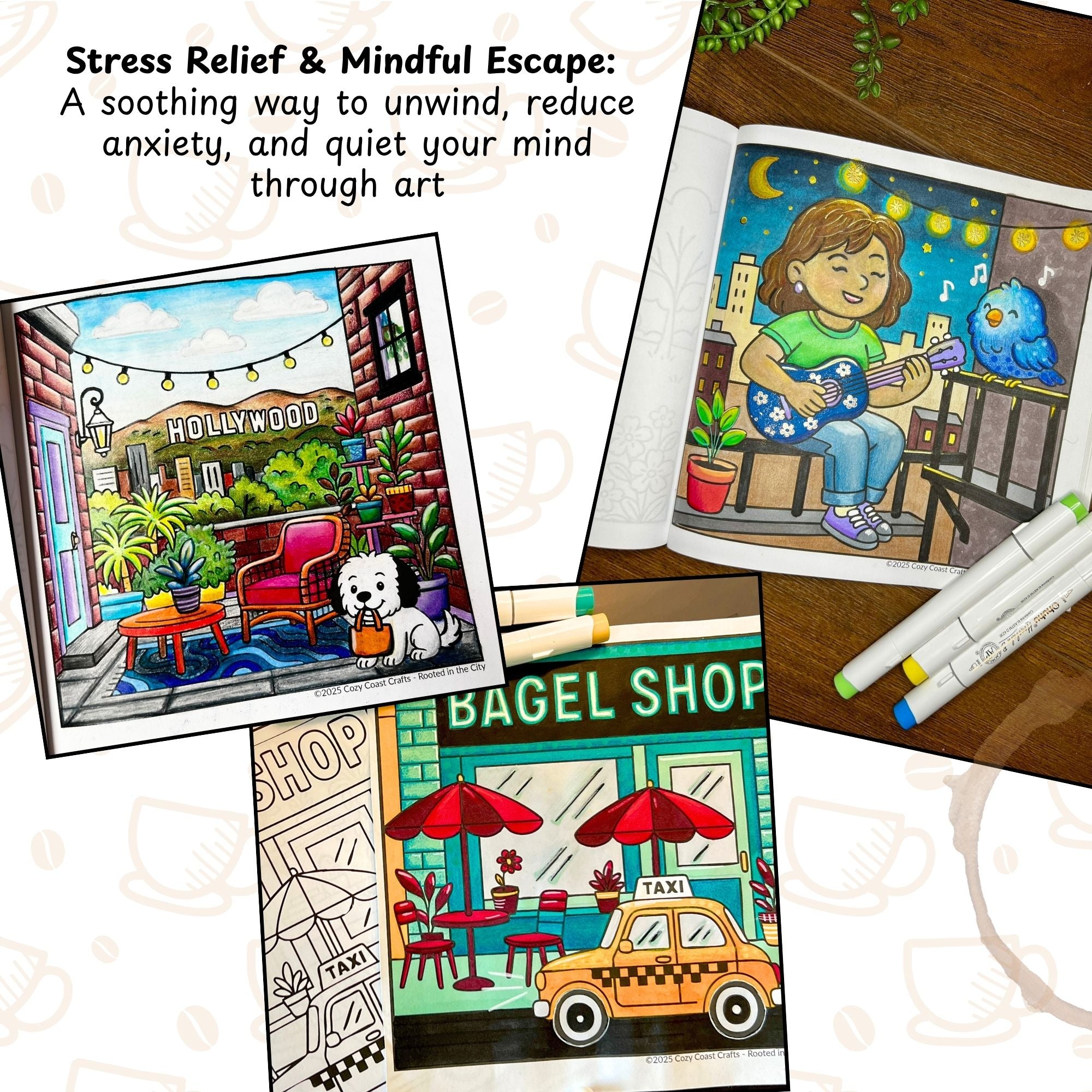 Cozy Urban Coloring Book: Rooted in the City (8.5" x 8.5")
