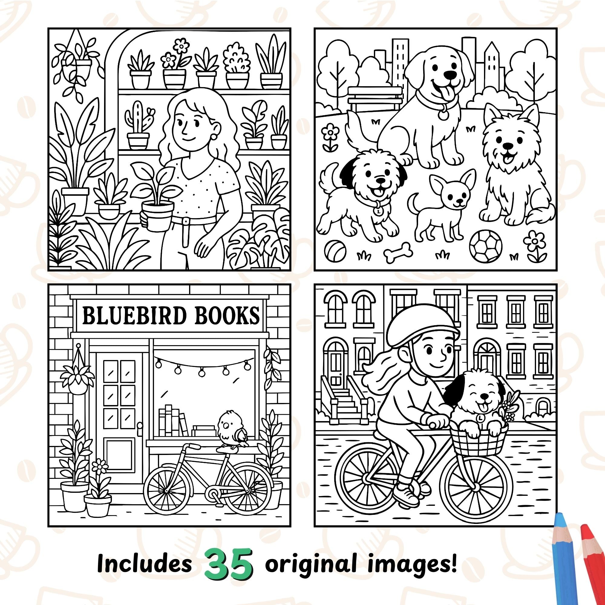 Cozy Urban Coloring Book: Rooted in the City (8.5" x 8.5")