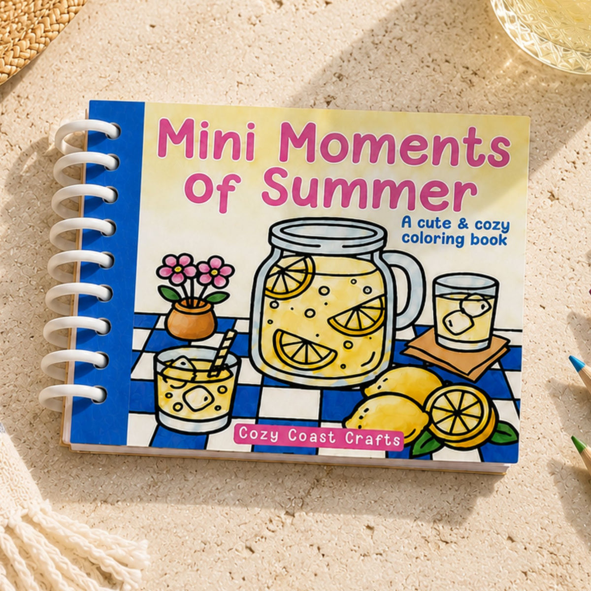 Mini Summer-Themed Coloring Book (4" x 4.5")