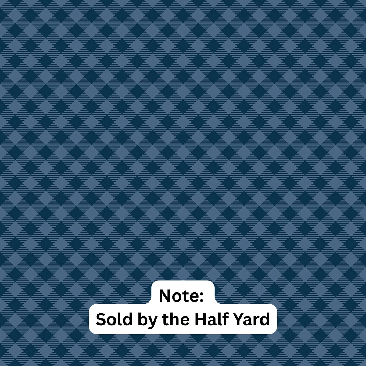 Denim & Daisy Gingham Oxford Blue – Lori Holt (sold by the half yard)