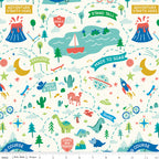 Brave Your Way Adventure Awaits Cloud, Priced and Sold by Half Yard