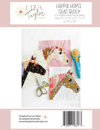 Happy Horse Quilt Block Pattern by Liza Taylor Handmade