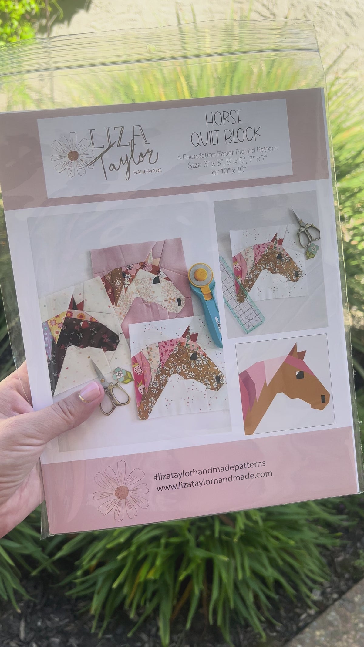 Happy Horse Quilt Block Pattern by Liza Taylor Handmade